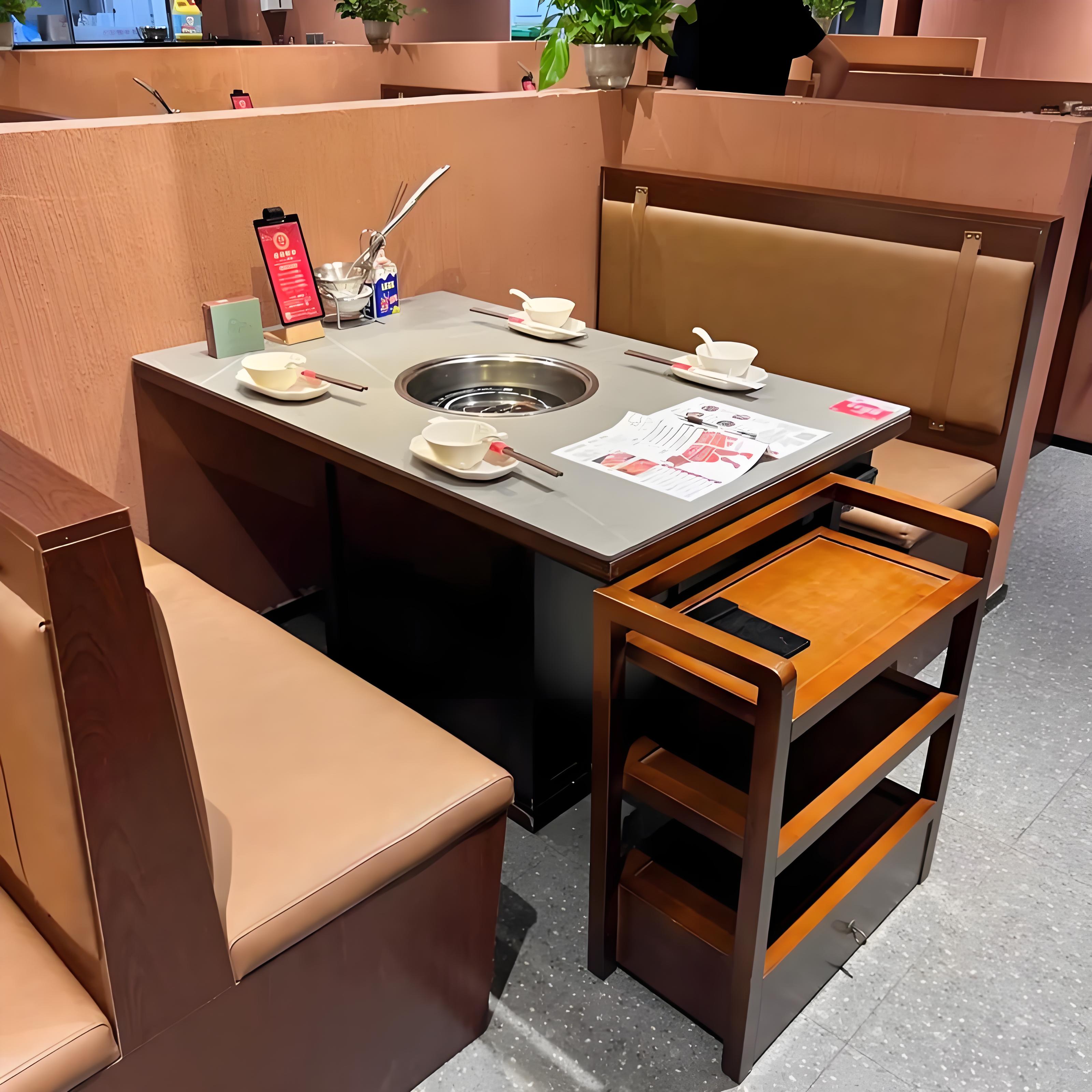 怀化市无烟净化灶台旋转火锅桌 - 排名